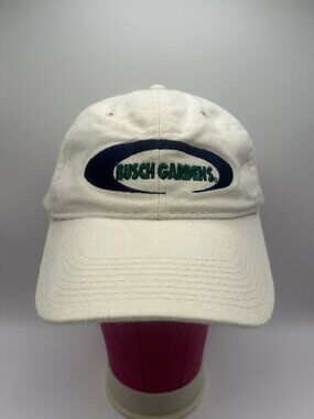Vintage Busch Gardens Strapback Hat Cap Kudzu 100% Cotton Dad Hat Logo 90s Vntg